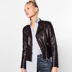 Zara 'Trafaluc' Leather Jacket with Zippers 🔥🔥